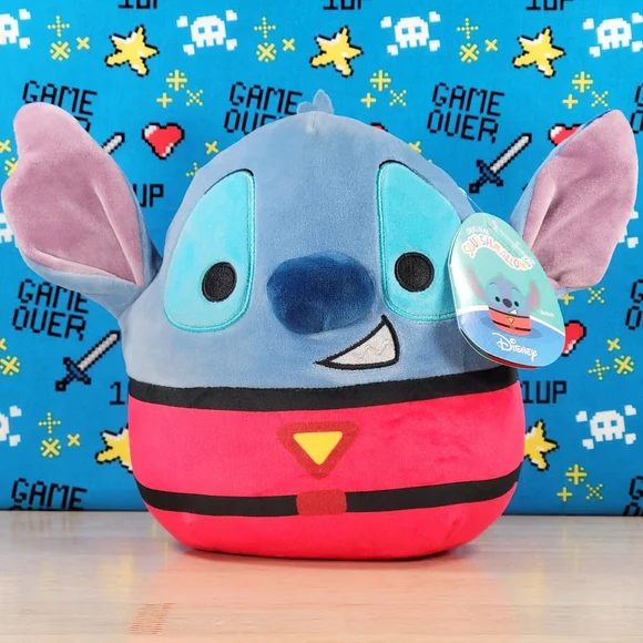  Squishmallow 16 Disney Stitch with Santa Hat